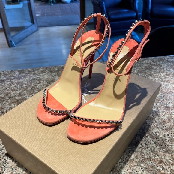 Christian Louboutin So Me 100 Suede Pink Heels - Picture 2 of 6